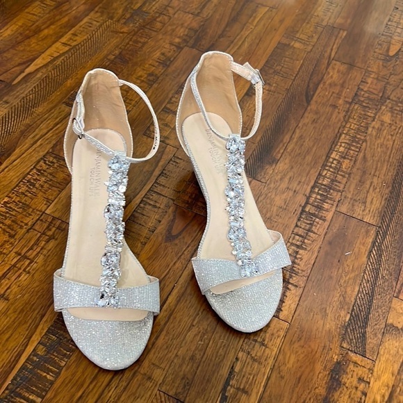 BENJAMIN WALK Touch Ups BEATRIX WEDGE SANDALS with chunky rhinestones 5.5 - Picture 3 of 14